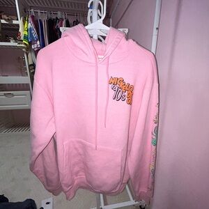 Nickelodeon Pink Hoodie with 90s Logo